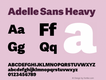 Adelle Sans Heavy Version 1.000 Font Sample
