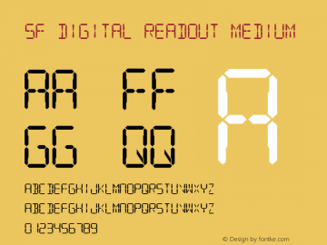 SF Digital Readout Medium ver 2.0; 2000. Freeware for non-commercial use.图片样张