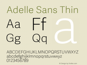 Adelle Sans Thin Version 1.000图片样张