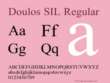 Doulos SIL Regular Version 4.106 Font Sample