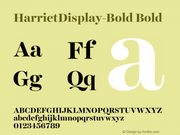 HarrietDisplay-Bold Bold 1.005图片样张