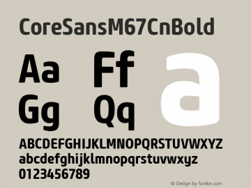 CoreSansM67CnBold ☞ Version 1.000;com.myfonts.s-core.core-sans-m.cn-bold.wfkit2.3XjM Font Sample