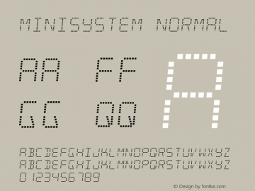 Minisystem Normal 1.0 Thu Apr 03 20:40:11 1997 Font Sample