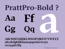 PrattPro-Bold ? 1.000;com.myfonts.shinn.pratt-pro.bold.wfkit2.3c2Z Font Sample