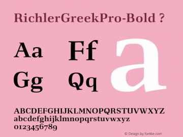 RichlerGreekPro-Bold ? Version 2.000; ttfautohint (v0.93) -l 8 -r 50 -G 200 -x 14 -w 