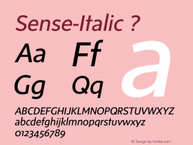 Sense-Italic ? Version 1.000;com.myfonts.shinn.sense.italic.wfkit2.3sBW Font Sample