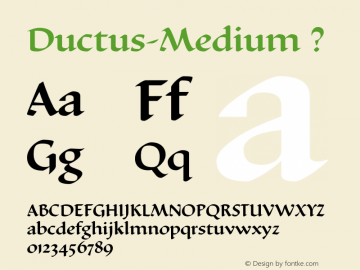 Ductus-Medium ? Version 001.001 ;com.myfonts.thomasjockin.ductus.medium.wfkit2.3VRC Font Sample