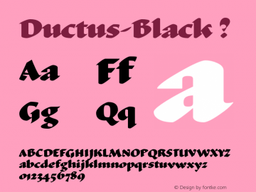 Ductus-Black ? Version 1.000;com.myfonts.thomasjockin.ductus.black.wfkit2.3VRA图片样张