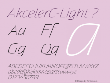 AkcelerC-Light ? 001.000;com.myfonts.adtypo.akceler.c-light.wfkit2.42w8 Font Sample