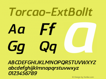 Torcao-ExtBolIt ☞ Version 1.000;com.myfonts.insigne.torcao.ext-bold-italic.wfkit2.44E9 Font Sample