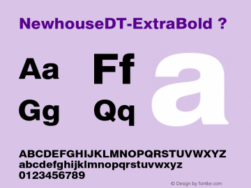 NewhouseDT-ExtraBold ? Version 1.00 CFF OTF. DTP Types Limited Sep 07 2006;com.myfonts.dtptypes.newhouse-dt.extra-bold.wfkit2.2E4F图片样张