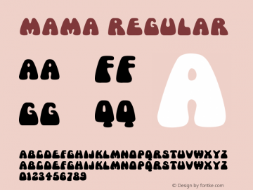 Mama Regular Version Altsys Fontographer图片样张
