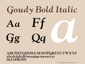 Goudy Bold Italic 001.000图片样张