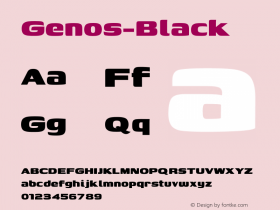 Genos-Black ☞ Version 1.00 2011;com.myfonts.typesetit.genos.black.wfkit2.3E2D图片样张