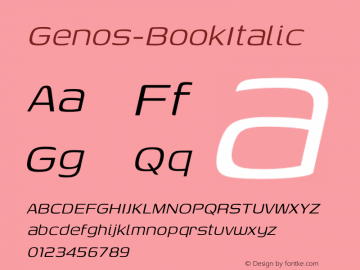 Genos-BookItalic ☞ 1.000;com.myfonts.typesetit.genos.book-italic.wfkit2.3E2v图片样张