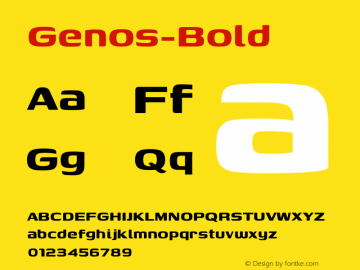 Genos-Bold ☞ Version 1.00 2011;com.myfonts.typesetit.genos.bold.wfkit2.3E2C Font Sample
