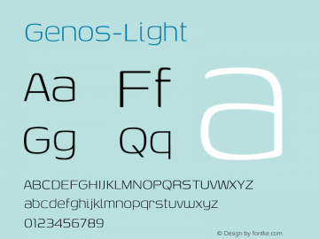 Genos-Light ☞ Version 1.00 2011;com.myfonts.typesetit.genos.light.wfkit2.3E2y Font Sample