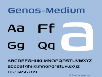 Genos-Medium ☞ Version 1.00 2011;com.myfonts.typesetit.genos.medium.wfkit2.3E2z Font Sample