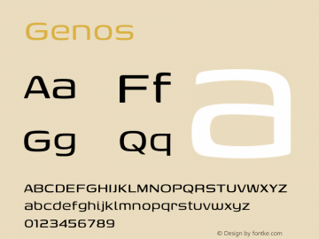 Genos ☞ Version 1.00 2011;com.myfonts.typesetit.genos.regular.wfkit2.3E2w图片样张