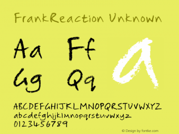 FrankReaction Unknown Unknown Font Sample