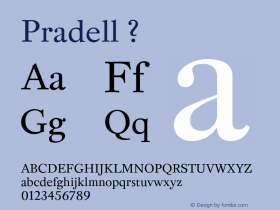 Pradell ? Version 3.000;com.myfonts.typerepublic.pradell.ot-regular.wfkit2.3BGw图片样张