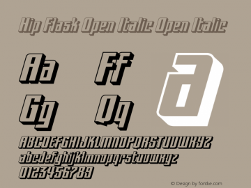 Hip Flask Open Italic Open Italic Version 1.000 Font Sample