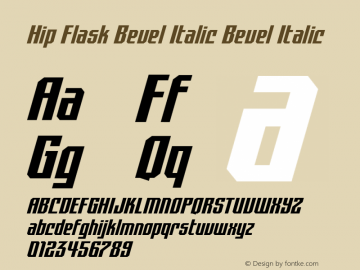 Hip Flask Bevel Italic Bevel Italic Version 1.000图片样张