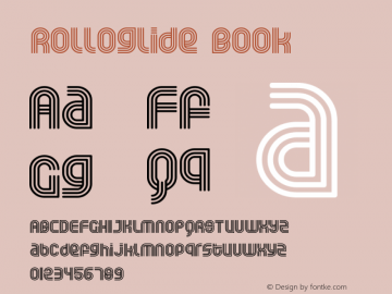 Rolloglide Book Version Macromedia Fontograp Font Sample