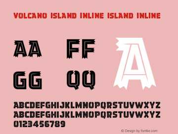 Volcano Island Inline Island Inline Version 1.001 Font Sample