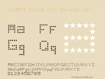 Stars in the sky in-the-sky Version 1.0 Font Sample