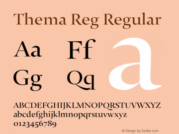 Thema Reg Regular Version 4.000图片样张