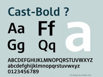 Cast-Bold ? Version 1.001;com.myfonts.d-kerber.cast.bold.wfkit2.3AkR图片样张