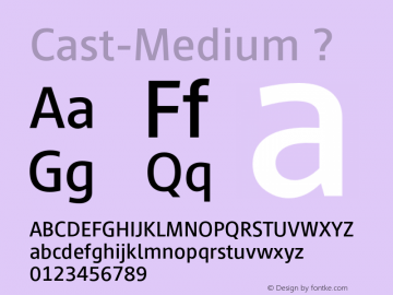 Cast-Medium ? Version 1.001;com.myfonts.d-kerber.cast.medium.wfkit2.3AkU图片样张