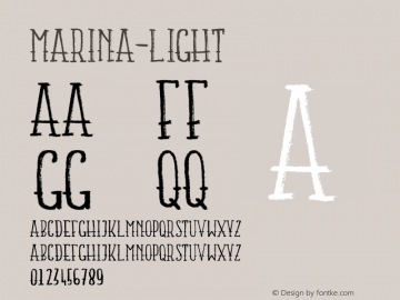 MARINA-Light ☞ Version 1.000;com.myfonts.sebastian-cabaj.marina.light.wfkit2.44US图片样张