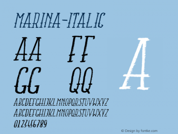 MARINA-Italic ☞ Version 1.000;com.myfonts.sebastian-cabaj.marina.italic.wfkit2.44UU图片样张