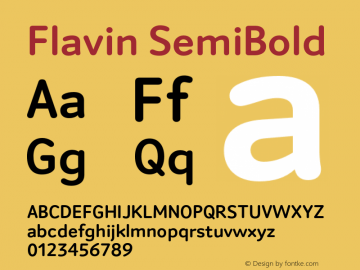 Flavin SemiBold Version 1.0图片样张