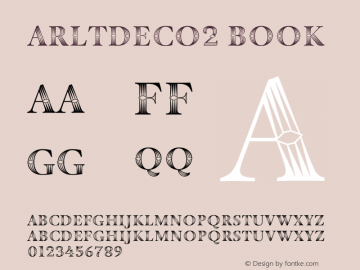 ArltDeco2 Book Version 001.000;com.myfonts.图片样张