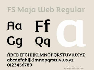 FS Maja Web Regular Version 001.000 Font Sample