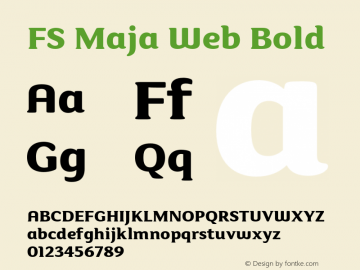 FS Maja Web Bold Version 001.000 Font Sample