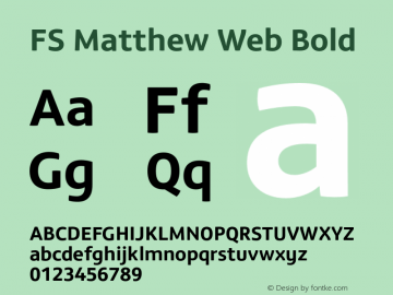 FS Matthew Web Bold Version 001.000图片样张