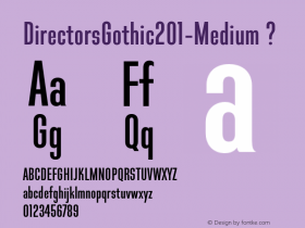 DirectorsGothic201-Medium ? Version 1.000;com.myfonts.lettering-inc.directors-gothic.210-medium.wfkit2.43vw Font Sample