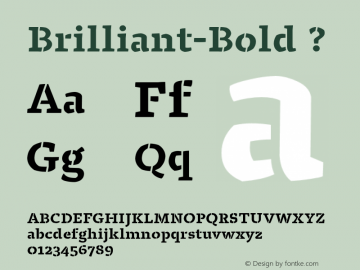 Brilliant-Bold ? Version 1.000;com.myfonts.facetype.brilliant.bold.wfkit2.3vBf Font Sample