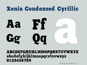 Xenia Condensed Cyrillic 001.000图片样张