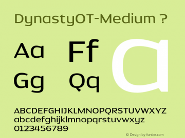 DynastyOT-Medium ? Version 2.000;com.myfonts.device.dynasty.medium.wfkit2.3rA2 Font Sample