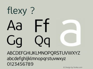 flexy ? Version 3.001;com.myfonts.andrey-kudryavtsev.flexy.regular.wfkit2.3hSi Font Sample