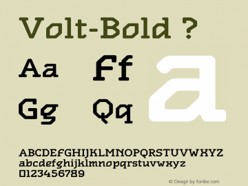 Volt-Bold ? Version 1.000 2007 initial release;com.myfonts.tipografiaramis.volt.bold.wfkit2.3381图片样张