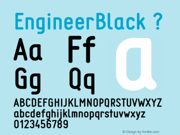 EngineerBlack ? Version 1.020 2013;com.myfonts.nowak.engineer.black.wfkit2.3X6X图片样张