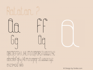 Ratatan ? Version 1.000;com.myfonts.resistenza.ratatan.ratatan.wfkit2.3xUx Font Sample