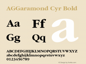 AGGaramond Cyr Bold 001.000 Font Sample