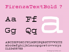 FirenzaTextBold ? Macromedia Fontographer 4.1.3 4/27/02;com.myfonts.typeart.firenza-text.bold.wfkit2.36tp图片样张